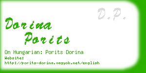 dorina porits business card